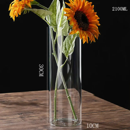 Modern glass hydroponic vase living room wedding decor fish tank