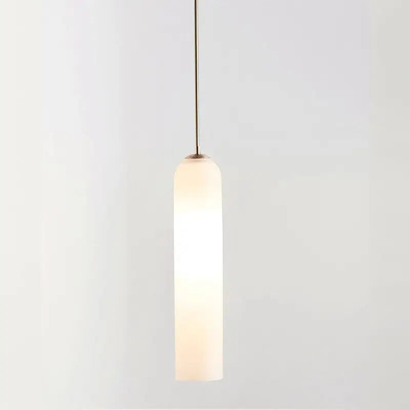 Modern teal & frosted white glass pendant light kitchen lighting solution