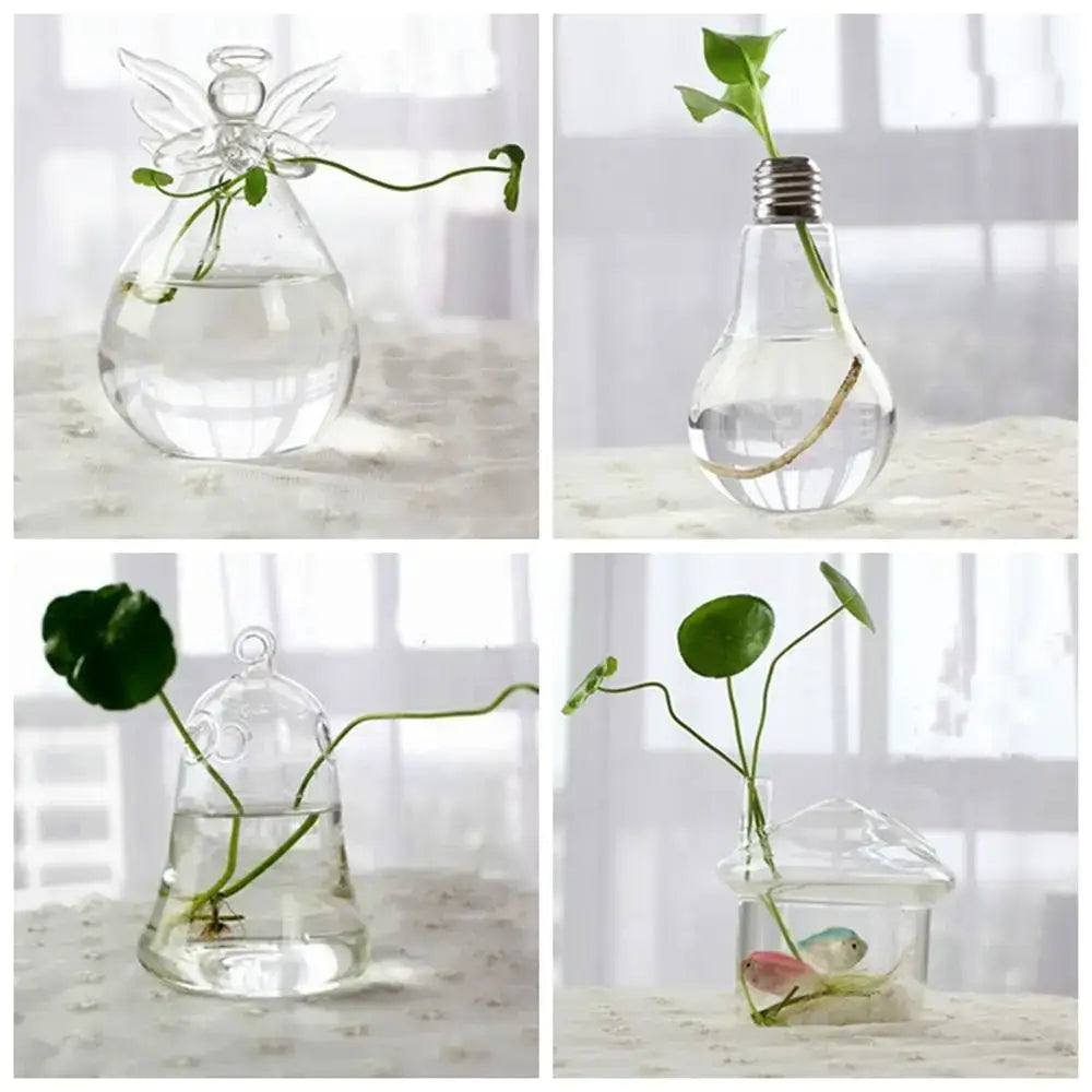 Modern tapered glass vase terrarium – living room decoration