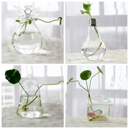 Modern tapered glass vase terrarium – living room decoration
