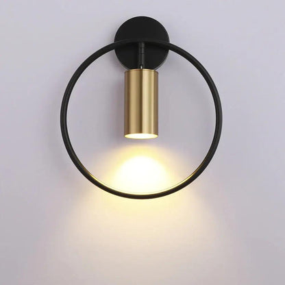 DecorBites™ Modern Gold & Black Wall Sconce