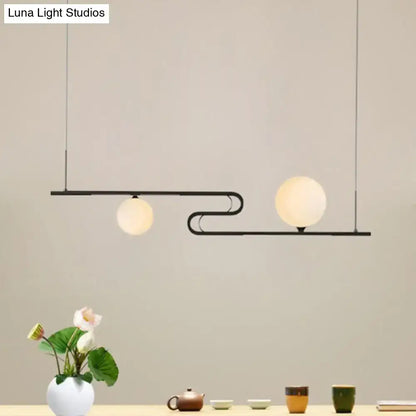 Modern black simplicity modo hanging chandelier dining room light