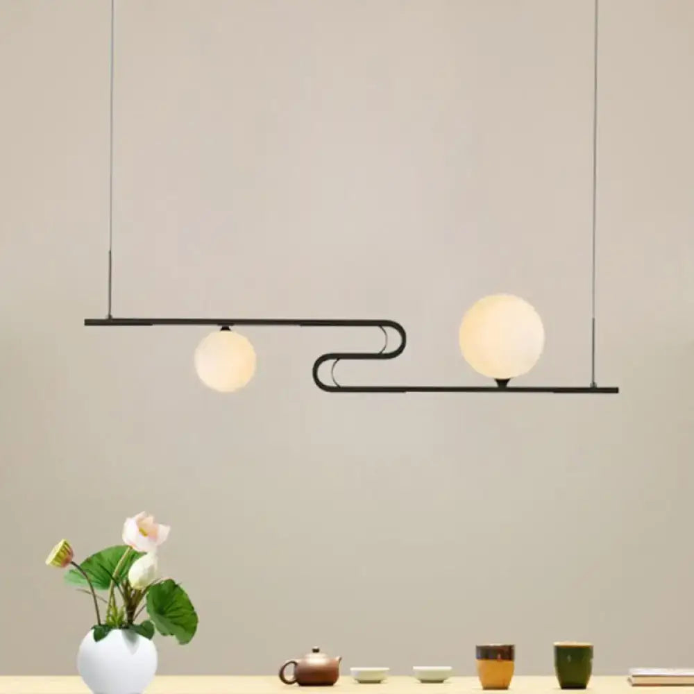 Modern black simplicity modo hanging chandelier dining room light
