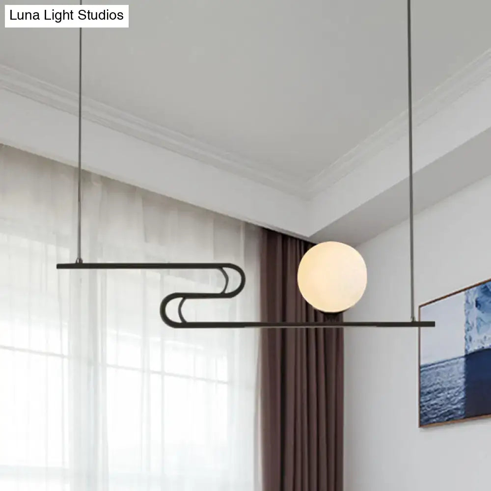 Modern black simplicity modo hanging chandelier dining room light
