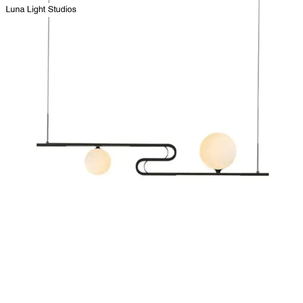 Modern black simplicity modo hanging chandelier dining room light