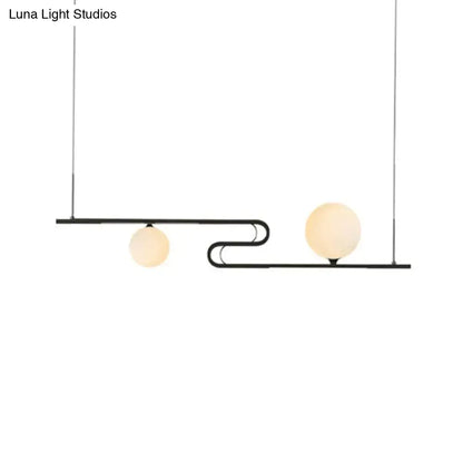 Modern black simplicity modo hanging chandelier dining room light
