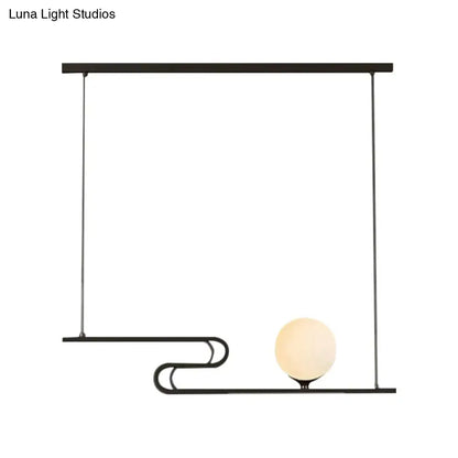 Modern black simplicity modo hanging chandelier dining room light