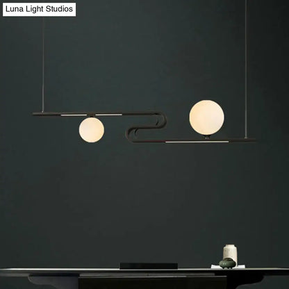 Modern black simplicity modo hanging chandelier dining room light