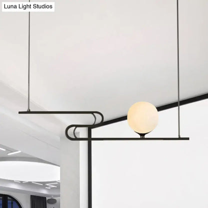 Modern black simplicity modo hanging chandelier dining room light