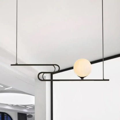 Modern black simplicity modo hanging chandelier dining room light