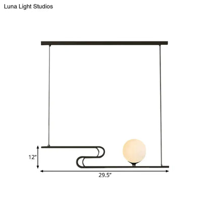 Modern black simplicity modo hanging chandelier dining room light