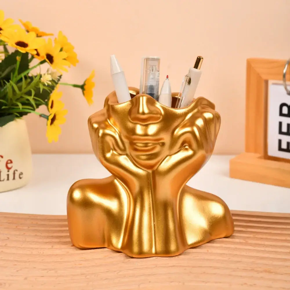 Modern white human body resin vase living room decor