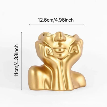 Modern white human body resin vase living room decor