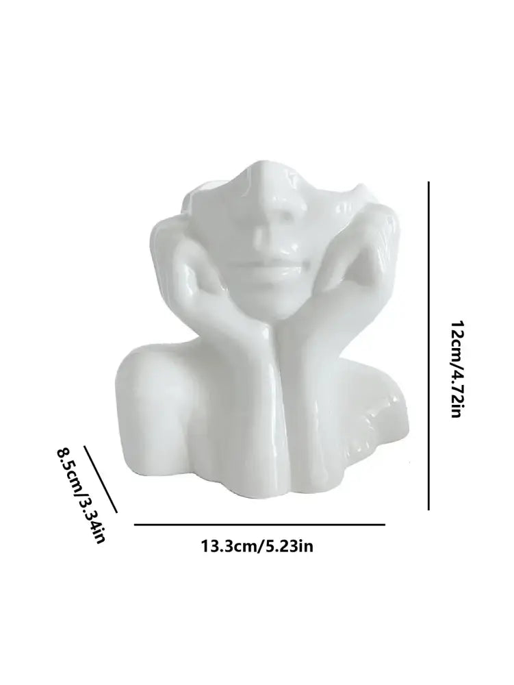 Modern white human body resin vase living room decor