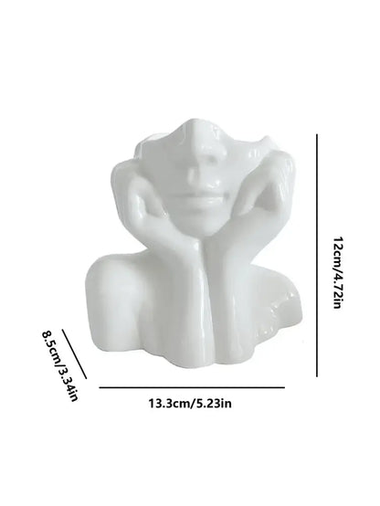 Modern white human body resin vase living room decor