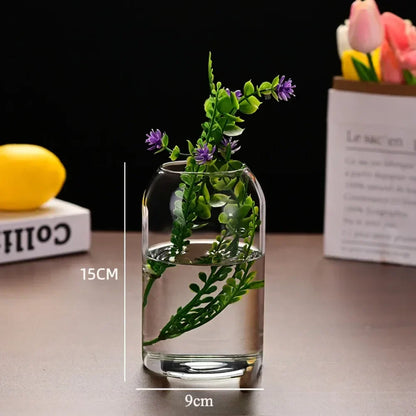 DecorBites™ Modern Hydroponic Glass Flower Vase for Home & Wedding