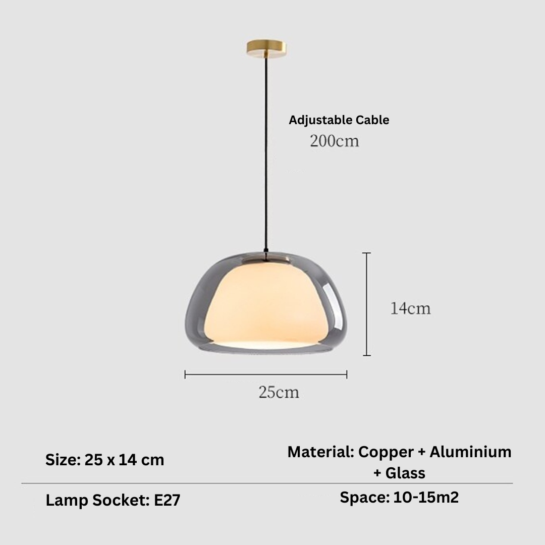 DecorBites™ Modern Jelly Globe Glass Pendant Ligh