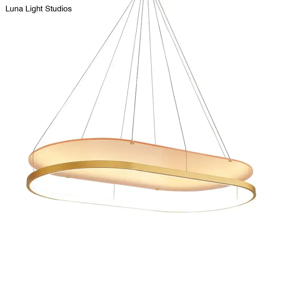Modern black & gold led pendant chandelier for dining room