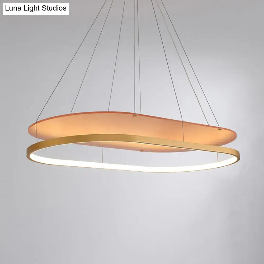 Modern black & gold led pendant chandelier for dining room