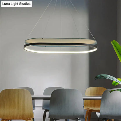 Modern black & gold led pendant chandelier for dining room