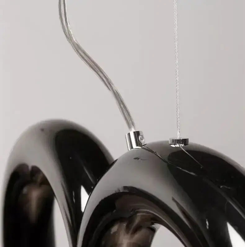 Modern blue led arch chandelier dining room pendant light