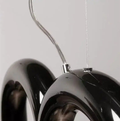 Modern blue led arch chandelier dining room pendant light