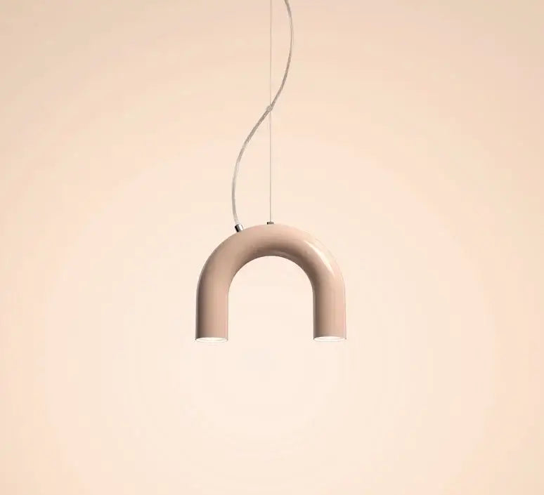 Modern blue led arch chandelier dining room pendant light