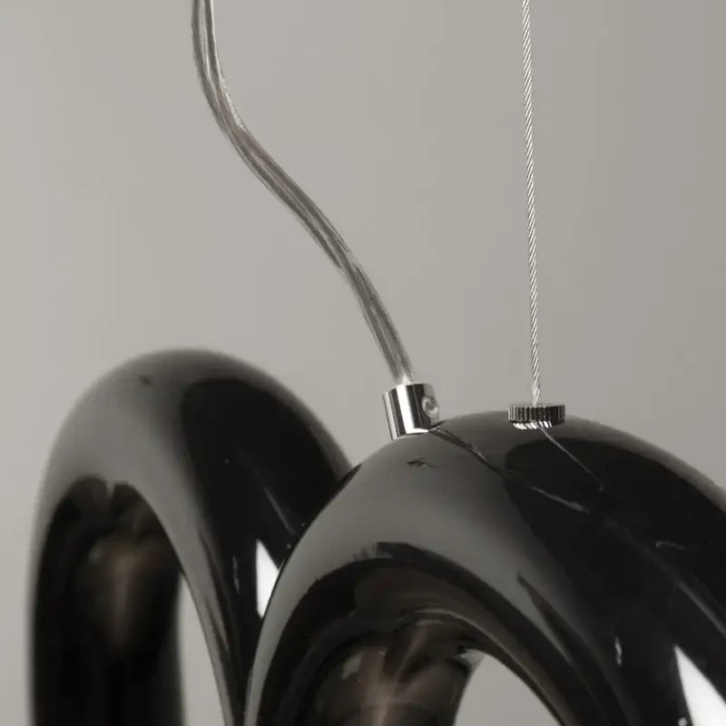Modern blue led arch chandelier dining room pendant light