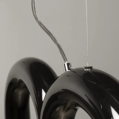 Modern blue led arch chandelier dining room pendant light