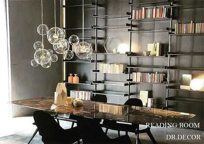 Modern gold led bubble chandelier living room pendant light