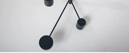 Modern gold & black led chandelier – living room minimalist light