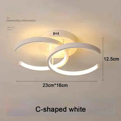 Modern black & white geometric led chandelier living room three color