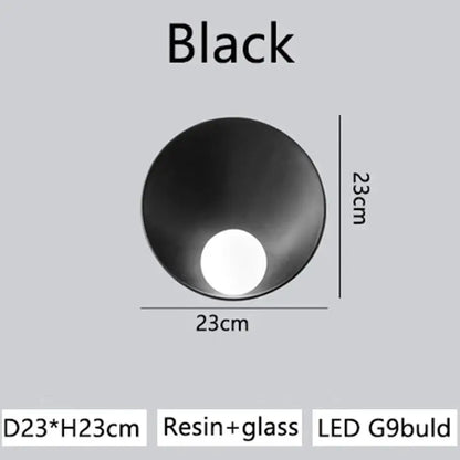 Modern matte white & brushed black led wall lights bedroom sconces