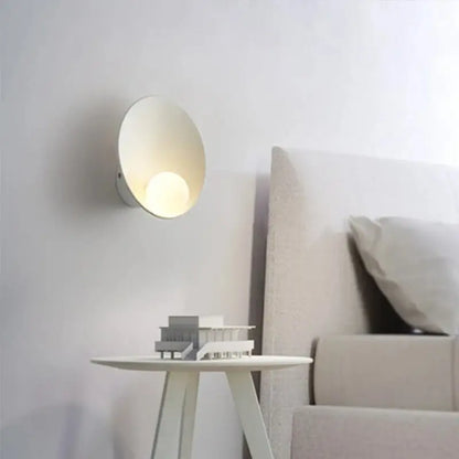 Modern matte white & brushed black led wall lights bedroom sconces