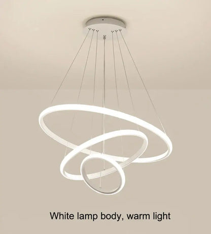 Modern black spiral led pendant lamp warm white dining room