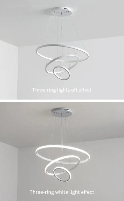 Modern black spiral led pendant lamp warm white dining room