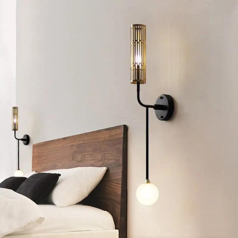 DecorBites™ Modern LED Wall Sconce with Gold Accents