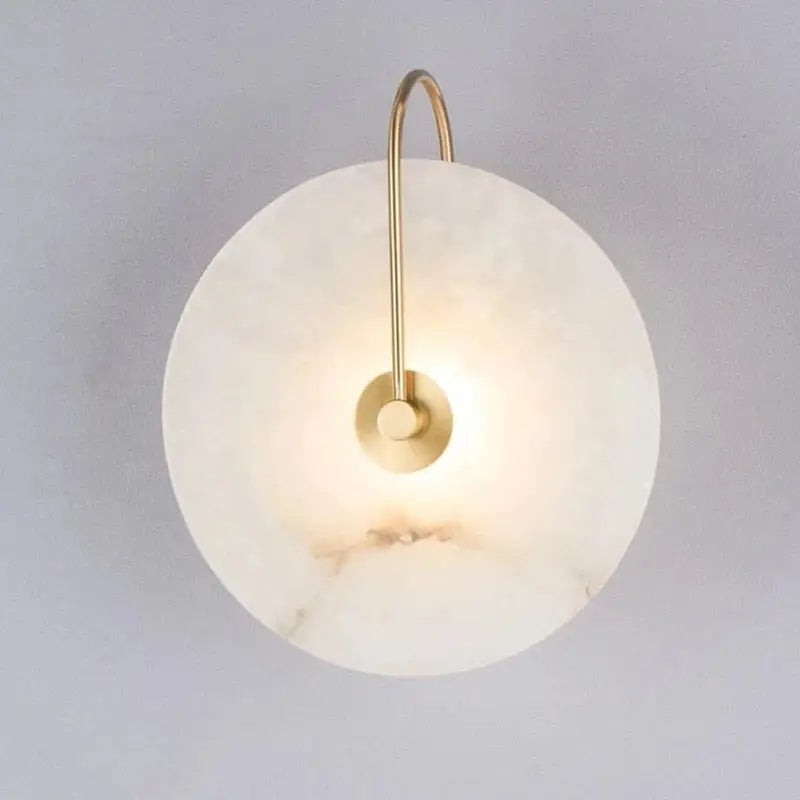 Modern onyx and black metal modern marble wall lamp bedroom sconce