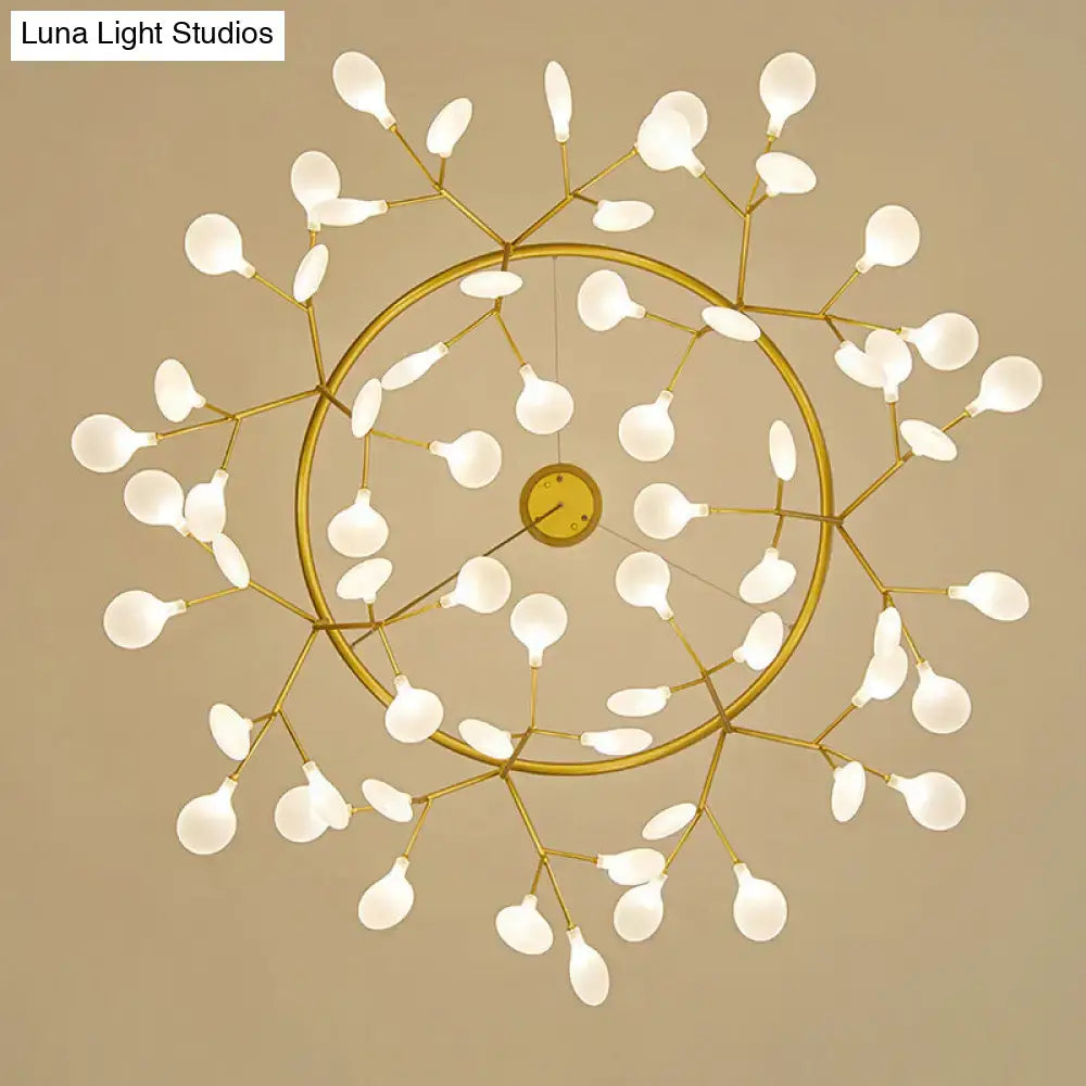Modern gold branching led dining room chandelier 110v-120v