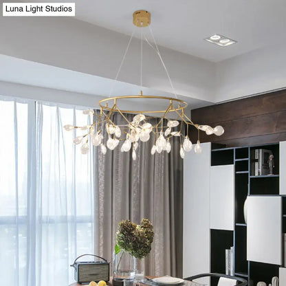 Modern gold branching led dining room chandelier 110v-120v
