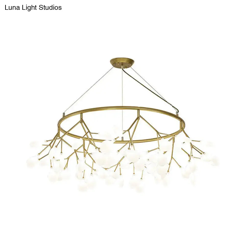 Modern gold branching led dining room chandelier 110v-120v