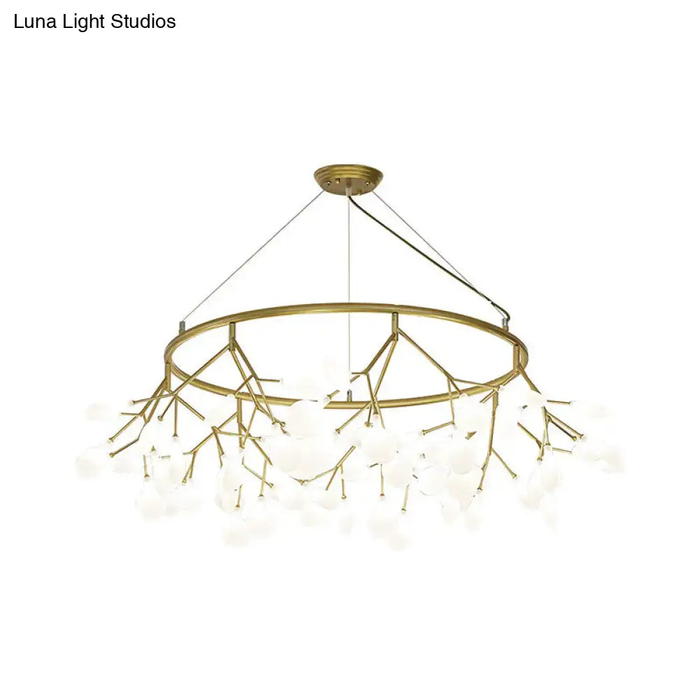 Modern gold branching led dining room chandelier 110v-120v