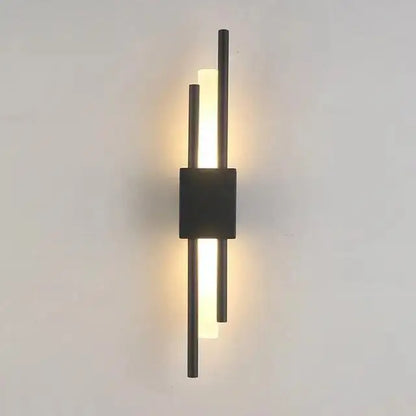 Modern black metal wall lamp for living room ambient lighting
