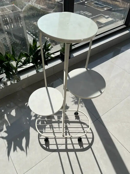 Modern gold 5 tier plant stand with wheels living room flower rack
