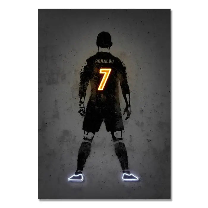 Modern neon american football wall art poster bedroom decor