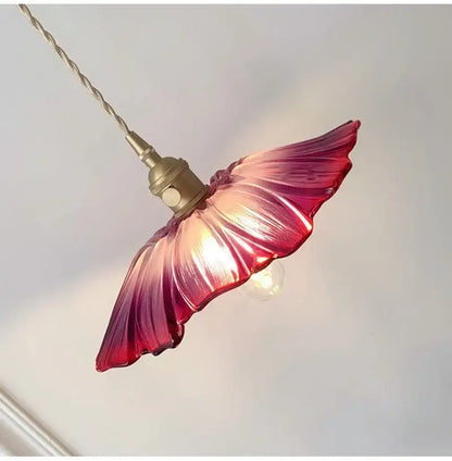 Modern green leaf glass e27 ceiling lights for bedroom interiors