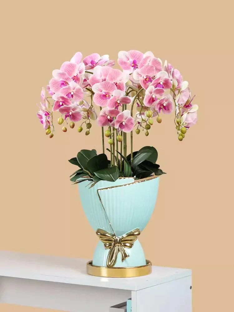 DecorBites™ Modern Nordic Ceramic Tulip Vase for Home Decor