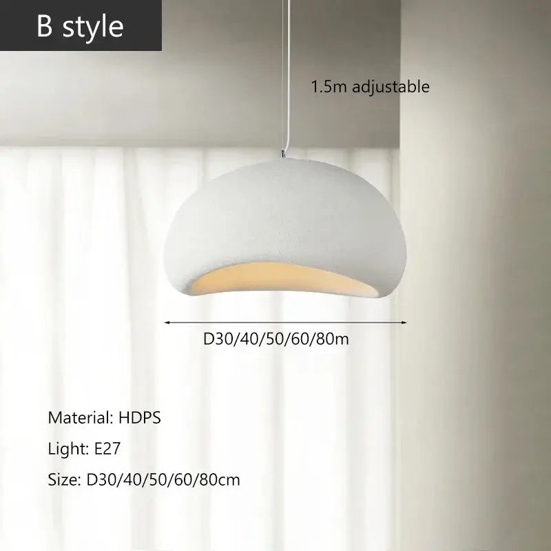 Modern gray and yellow dome pendant light dining room warm light