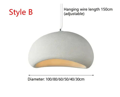 Modern gray and yellow dome pendant light dining room warm light