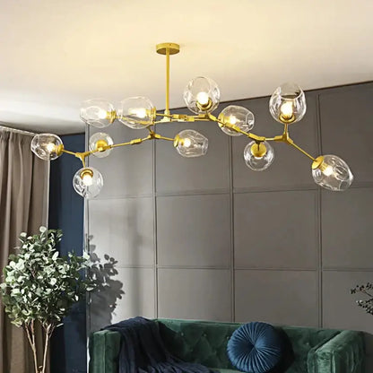 Modern nordic glass cognac pendant lamp dining room chandelier